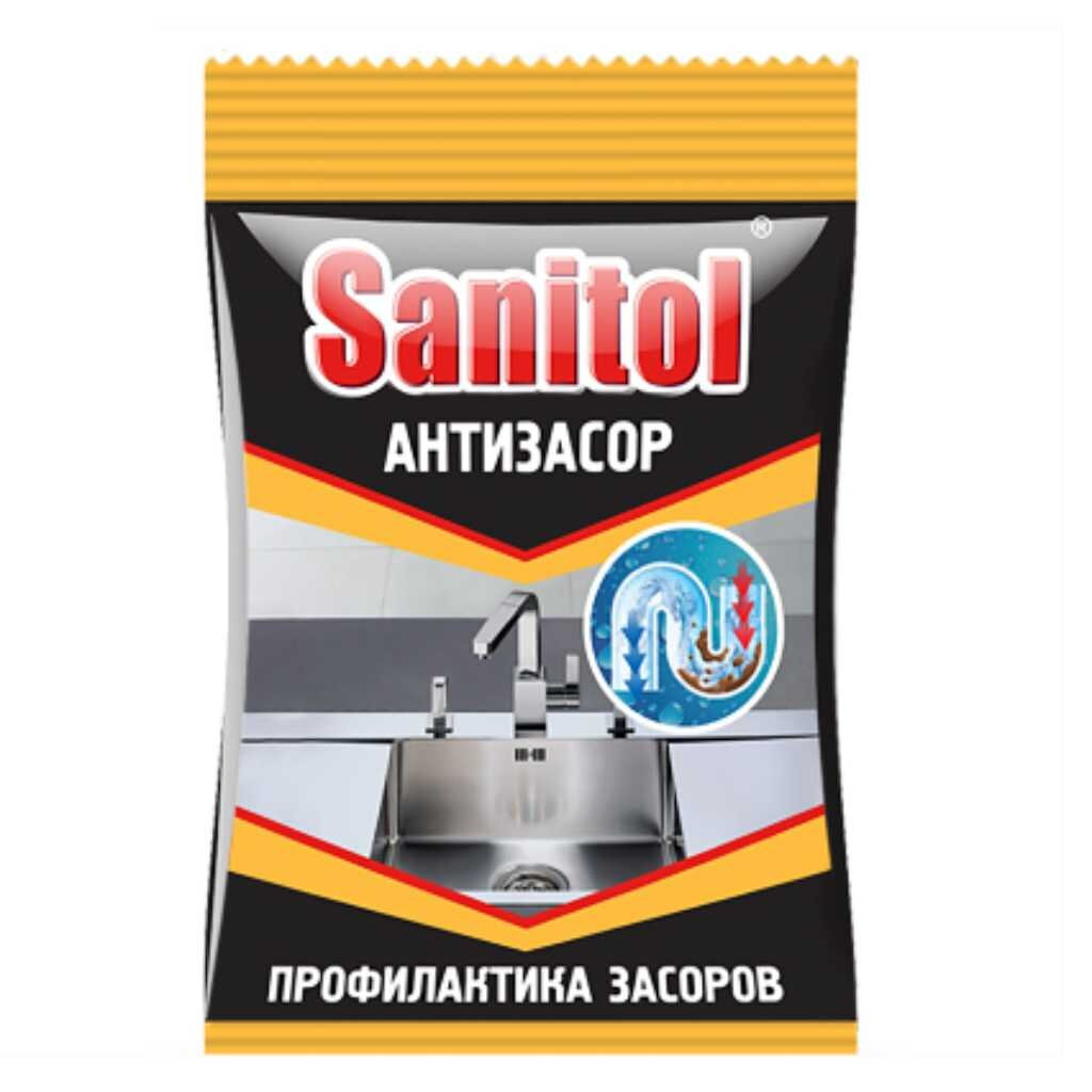 Ч/с для труб 90г Крот Санитол антизасор порошок - фото - 1