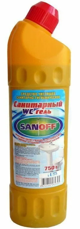 М/с для сантехники 750мл Санитарный гель Sanoff кислотн Чистоделофф утенок - фото - 3