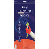 Перчатки хоз латекс Libry БИКОЛОР бело-красные р-р М в уп сверхпрочные KHBIC2WR - 1 Перчатки хоз латекс Libry БИКОЛОР бело-красные р-р М в уп сверхпрочные KHBIC2WR - фото - 1
