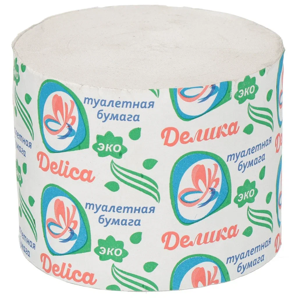 Бумага туалетная Делика ЭКО 45м без втулки (32шт/уп) - фото - 1